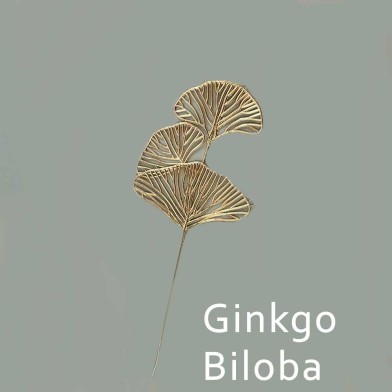 Ginkgo Biloba Leaf Metallic Cake Decoration 1pc