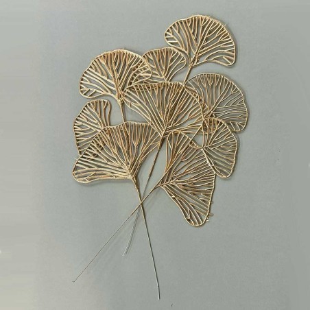 Ginkgo Biloba Leaf Metallic Cake Decoration 1pc