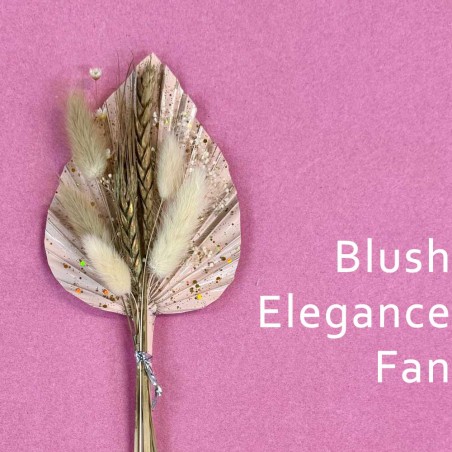 Blush Elegance Fan Dried Dried Palm Spear Bouquet