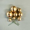 Gold Ball Toppers in 4 sizes, 20pcs