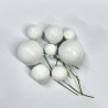 White Ball Toppers in 4 sizes, 20pcs