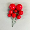 Red Ball Toppers in 4 sizes, 20pcs