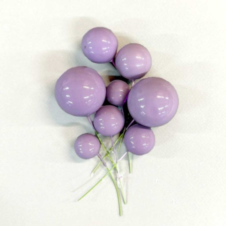 Lilac Ball Toppers in 4 sizes, 20pcs