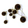 Black Ball Toppers in 4 sizes, 20pcs