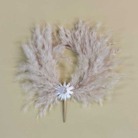 Angelic - White Full Wreath on Golden Ring