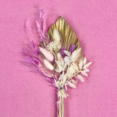 Pink Platinum Fan Dried Flower Decoration Bouquet