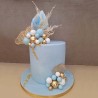 Light Blue Ball Toppers in 4 sizes, 8pcs 