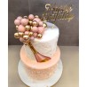 Pink Ball Toppers in 4 sizes, 8pcs 