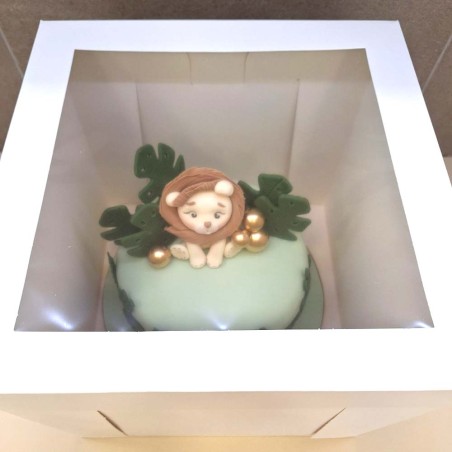 Tall White Cake Box with Window - Dim. 12xH12in