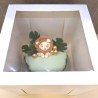 Tall White Cake Box with Window - Dim. 10xH12in