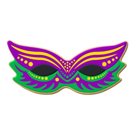 Metallic Cookie Cutter Mardi Gras Mask