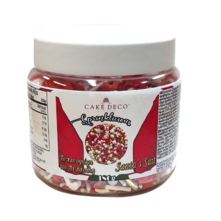 Santa's Suit Sprinkle Mix 180g Sprinklicious