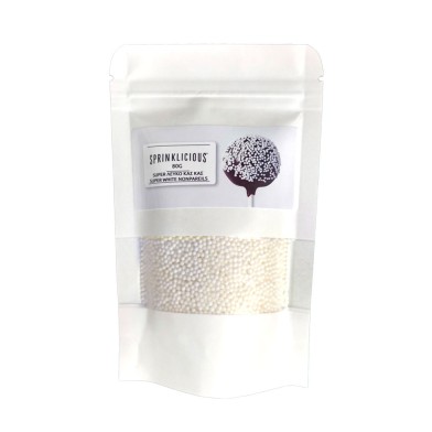 Super White polished Nonpareils 80g Sprinklicious