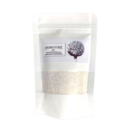 Super White polished Nonpareils 80g Sprinklicious