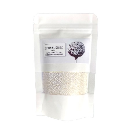 Super White polished Nonpareils 200g Sprinklicious