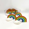 Mini Rainbow in classic colors L7x4,5Hcm. Set of 6pcs by Cake Deco