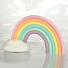 Rainbow in Pastel Colors with Fluffy Cloud L16xH11cm. by Cake Deco