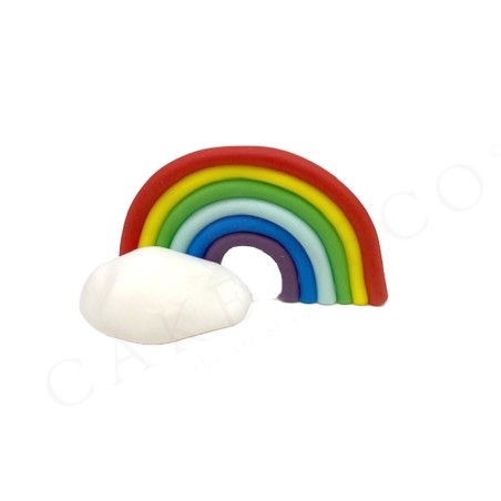 Mini Rainbow in classic colors L7x4,5Hcm. Set of 6pcs by Cake Deco