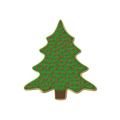 Mini Christmas Tree Metallic Cookie Cutter 1,75in (4,5cm)