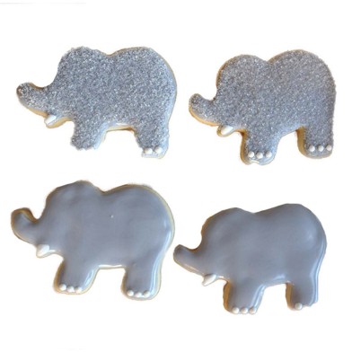 Elephant Metallic Cookie Cutter 3in.