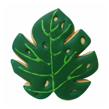 Monstera Tropical leaf Metallic Cookie Cutter 4,5in.