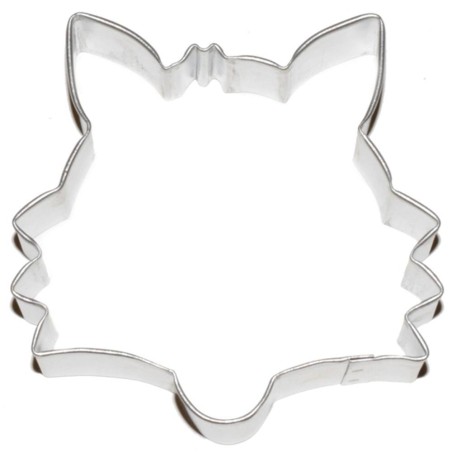 Fox Face Metallic Cookie Cutter 3,5in.