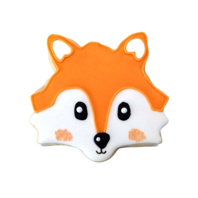 Fox Face Metallic Cookie Cutter 3,5in.