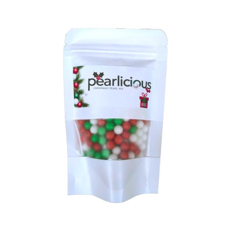 Christmas Pearls Mix 7mm Pearlicious 80g E171 Free