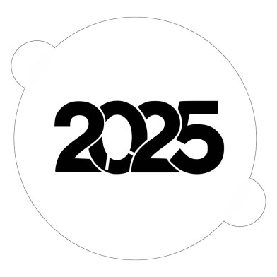 The year in Numbers Modern Design Stencil for Cakes L14cm