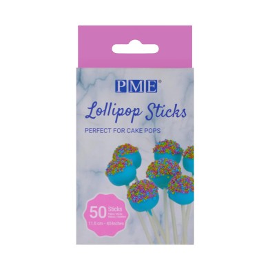 Λευκά Χάρτινα Sticks για Cake Pops & Γλυφιτζούρια 11,5εκ. 50τεμ της PME