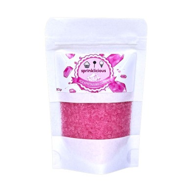 Pink Crystallic Sugar 80g E171 Free by Sprinklicious