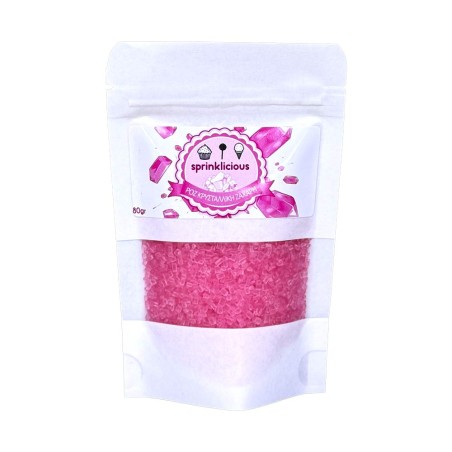 Pink Crystallic Sugar 80g E171 Free by Sprinklicious