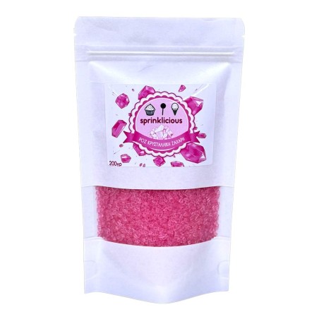 Pink Crystallic Sugar 200g E171 Free by Sprinklicious