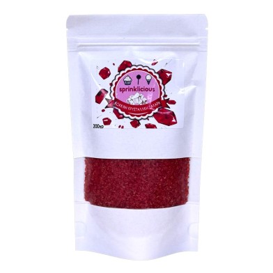 Red Crystallic Sugar 200g E171 Free by Sprinklicious