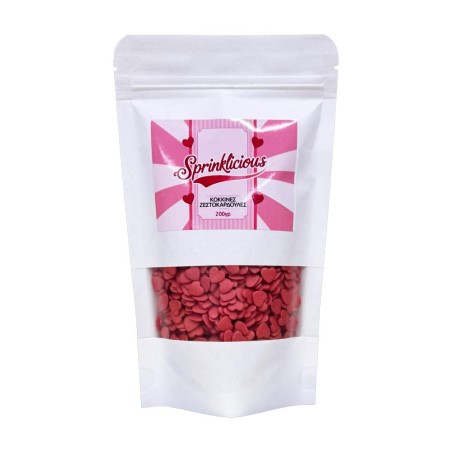 Red Heartwarmers - Sugar Sprinkles 200g E171 Free