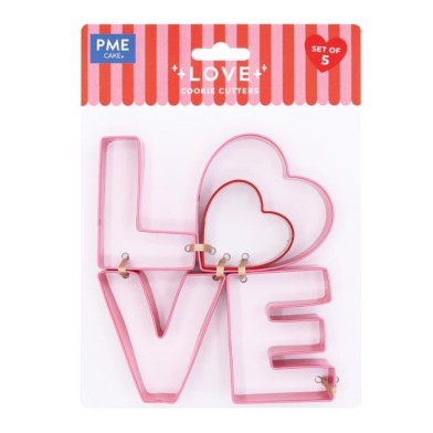 LOVE Cookie Cutter Set of 5 by  PME  