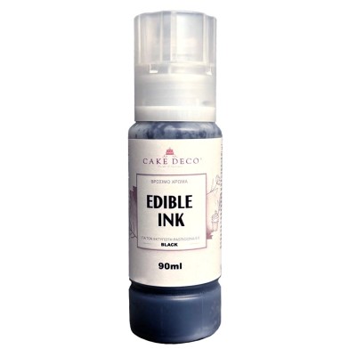 Μαύρο Βρώσιμο Μελάνι 90ml refill για εκτυπωτή Epson A3 v5.0