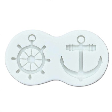 Antique style 2-in-1 Helm & Anchor Silicone Mold