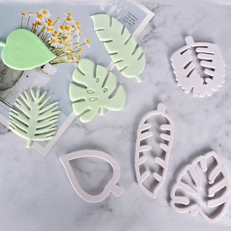 Mini Tropical Leaves Cutter Set of 4