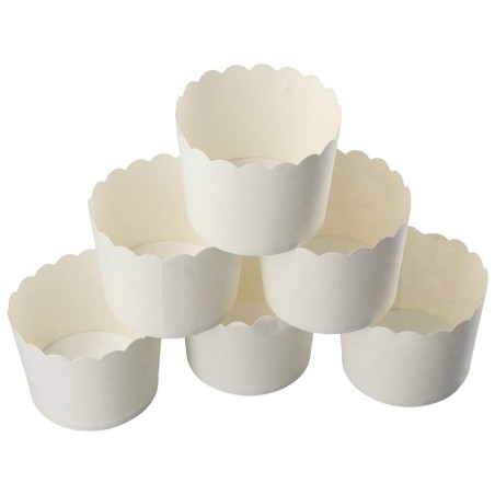 White Large Cupcake Cups D6xH4,5cm. 50pcs