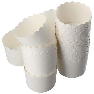 White Large Cupcake Cups D6xH4,5cm. 50pcs