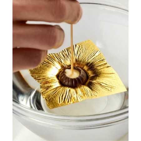 Edible Silver Transfer Leaves 80mm. 999o in a booklet of 25
