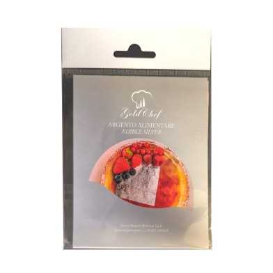 Edible Silver Transfer Leaf 8x8cm 999o Gold Chef