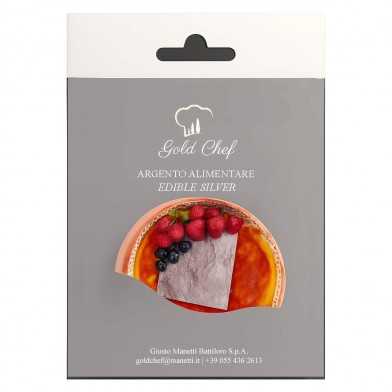 Edible Silver Transfer Leaf 8x8cm 999o Gold Chef