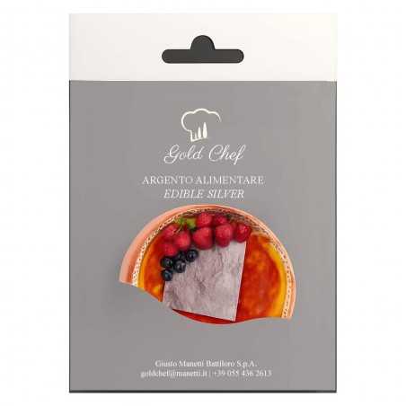 Edible Silver Transfer Leaf 8x8cm 999o Gold Chef