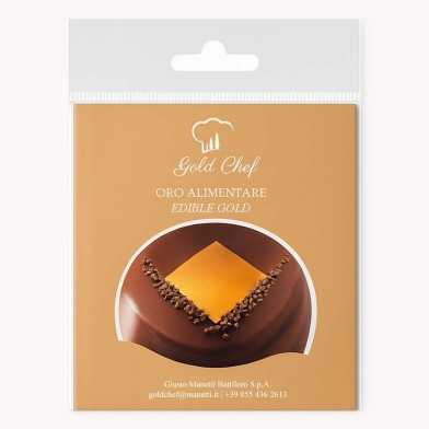 Edible Gold Transfer Leaf 8x8cm. 22kt. Gold Chef