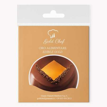 Edible Gold Transfer Leaf 8x8cm. 22kt. Gold Chef