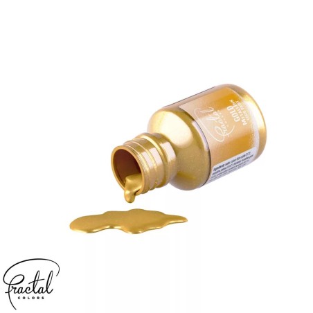 Gold MetallInk Liquid Paint Fractal