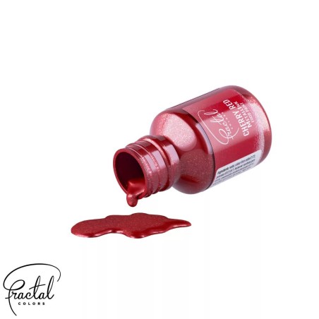 Cherry Red MetallInk Liquid Paint Fractal