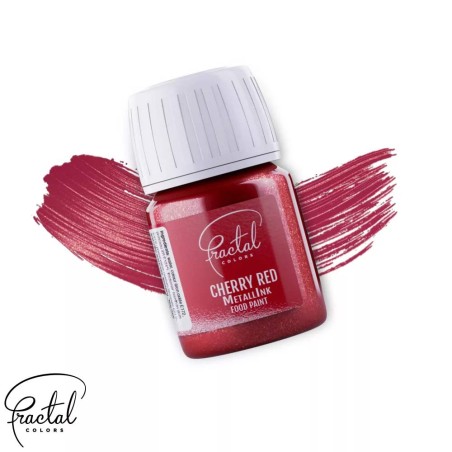 Cherry Red MetallInk Liquid Paint Fractal